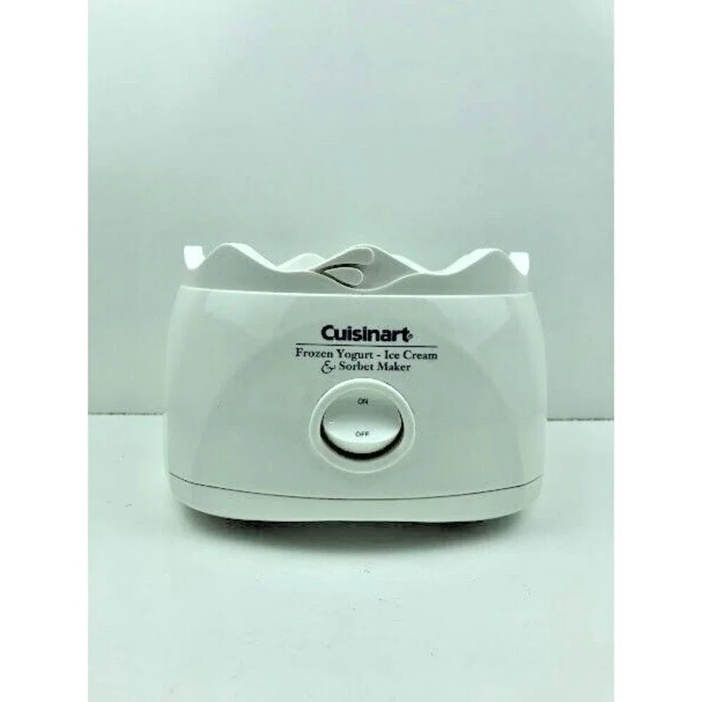 Cuisinart Ice-20 Frozen Yogurt Ice Cream Sorbet Maker Motor Base White - TESTED